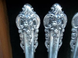 Wallace Grande Baroque Sterling Silver Flatware Set Service for 12: 90 Piece NIB 10