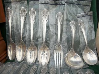 Wallace Grande Baroque Sterling Silver Flatware Set Service for 12: 90 Piece NIB 5