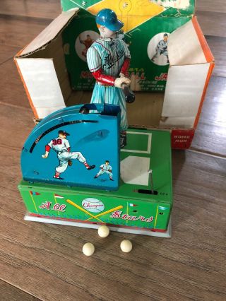 Rare Mickey Mantle Mr.  Baseball Jr.  Tin Litho Battery Op Toy 3