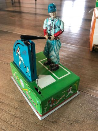 Rare Mickey Mantle Mr.  Baseball Jr.  Tin Litho Battery Op Toy 6