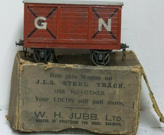 W.  H Jubb Ltd Sheffield Early Wood Train Wagon Boxed Extremely Rare O Gauge L@@k