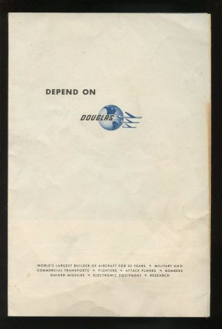 1951 ARMED FORCES DAY Brochure Douglas Aircraft Co.  Great Graphics 3
