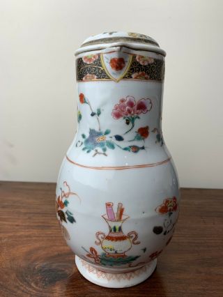 antique 18thC chinese famille rose jar and cover 2