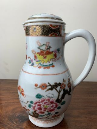 antique 18thC chinese famille rose jar and cover 3