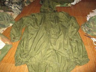 Vtg M51 Us Army M1951 Fish Tail Parka Poplin Size Large,  Very Good