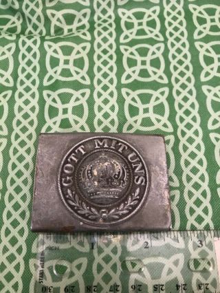 Gott Mit Uns Prussia Germany World War I WWI Enlisted Belt Buckle 2