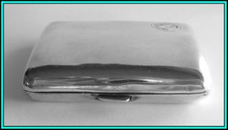 Vintage STERLING SILVER CIGARETTE CASE - Made in UK with Hallmarks 1913 7