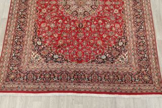 Persian Floral Rug Hand - Knotted Oriental Traditional Carpet 10 x 13 6