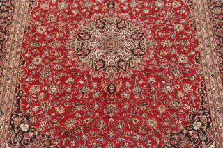 Persian Floral Rug Hand - Knotted Oriental Traditional Carpet 10 x 13 7