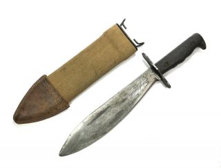 Wwi Us Army M - 1917 Bolo Plumb Knife Scabbard Ak Co 1918