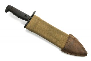 WWI US Army M - 1917 BOLO PLUMB Knife Scabbard AK Co 1918 3