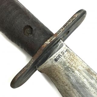 WWI US Army M - 1917 BOLO PLUMB Knife Scabbard AK Co 1918 6