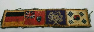 Vintage Usaf Korean War Jacket Multi Flag Patch Un
