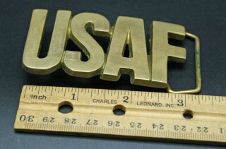 Vintage USAF Brass Belt Buckle Air Force 3