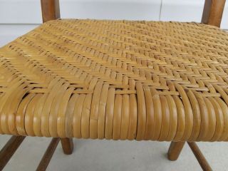 Vintage AntiquCane Woven Seat Wood Ladder back Dining Chair 8