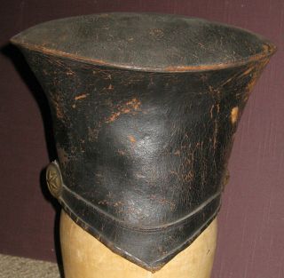 and Rare Bellcrown Shako,  1821 - 32,  Overall with Label 4