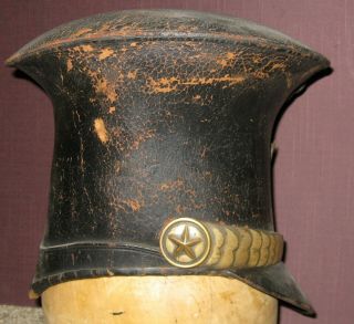 and Rare Bellcrown Shako,  1821 - 32,  Overall with Label 5