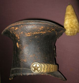 and Rare Bellcrown Shako,  1821 - 32,  Overall with Label 9