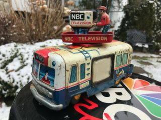 Nbc Rca 1958 Vintage Television Truck Tin Litho Toy Rare