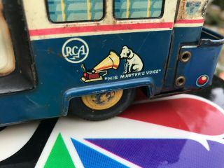 NBC RCA 1958 Vintage Television Truck Tin Litho TOY Rare 5