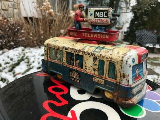 NBC RCA 1958 Vintage Television Truck Tin Litho TOY Rare 6