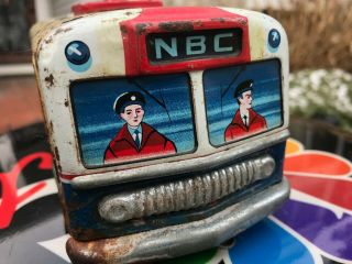 NBC RCA 1958 Vintage Television Truck Tin Litho TOY Rare 7