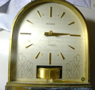 Rare Vintage Lecoultre Atmos Rare Bronze Bollard Clock