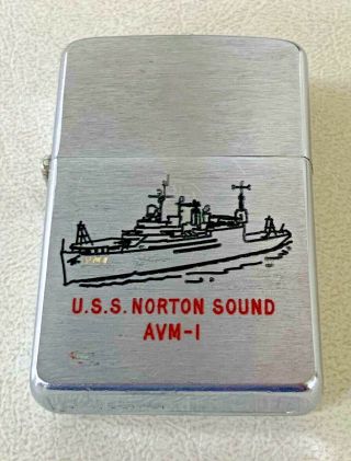Souvenir Lighter U.  S.  S.  Norton Sound AVM - 1 (Zippo) 2