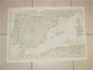 Wwii Us Air Force Aaf France Gibraltar Europe H2d Evasion Cloth Silk Escape Map