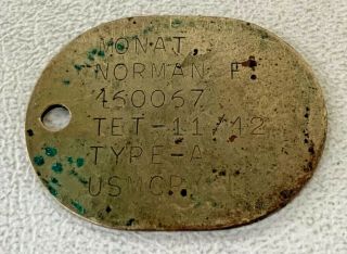 U.  S.  Marine Corps Brass Identification Tag (Dog Tag) 2