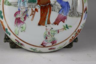 19th century,  A RARE‘famille - rose’chinese porcelain seal paste box and cover 4