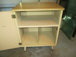 Vintage LP RECORD CABINET MCM Record Player Turntable Vinyl McCobb Spindle Legs 5