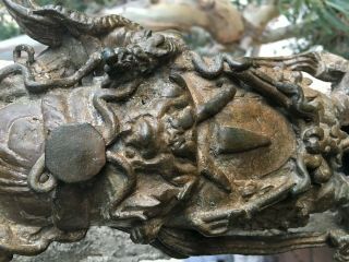 Large Chinese Ming Bronze Worrior Guardian 3