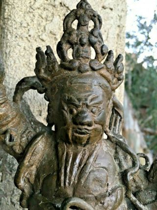 Large Chinese Ming Bronze Worrior Guardian 4