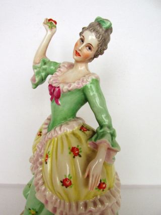 ANTIQUE LADY GENTLEMAN ROCOCO Dancer ROYAL DUX BOHEMIAN FIGURINE Porcelain 8