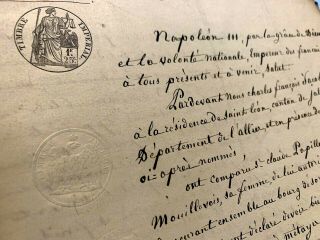 1860 Napoleon Related Document 8 Pages