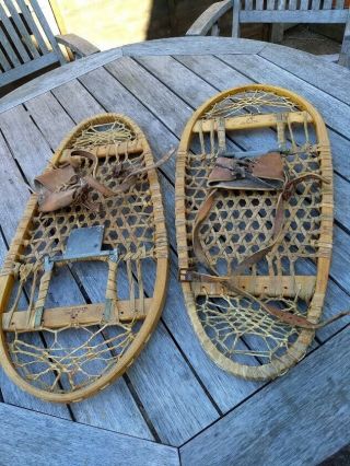 Vintage American Wooden Snow Shoes