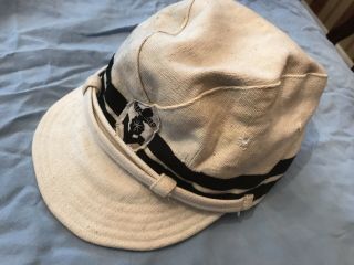 WW2 Japanese Naval Landing Forces White Officers Cap 2