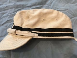 WW2 Japanese Naval Landing Forces White Officers Cap 3