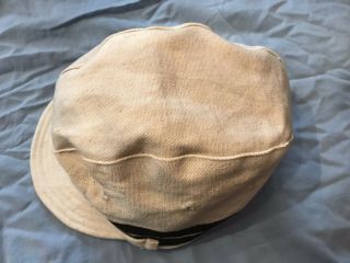WW2 Japanese Naval Landing Forces White Officers Cap 9