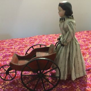 American Goodwin Patent Walking Doll And Carriage Stevens & Brown Clockwork 1869