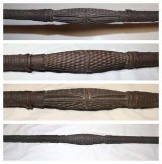 rare antique 1800s hand wrought iron wood Northwestern African Congo Chief spear 8