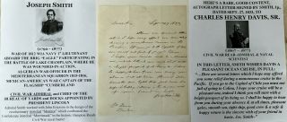 War 1812 Wia/mexican/civil War Navy Monitor Admiral Chile Cruise Letter Signed