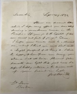 WAR 1812 WIA/MEXICAN/CIVIL WAR NAVY MONITOR ADMIRAL CHILE CRUISE LETTER SIGNED 3