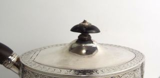 Teapot Sterling Silver Bright Cut Georgian Henry Chawner London 1790 4