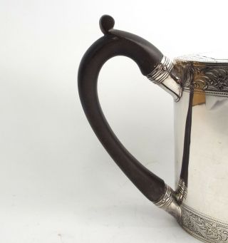 Teapot Sterling Silver Bright Cut Georgian Henry Chawner London 1790 5