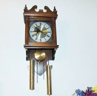 Hamilton 31 Day Key - Wound Chiming Wall Clock With Key.
