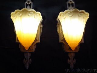 1920s Chicago Art Deco Bungalow - Slip Shade Sconces - Lincoln Lighting