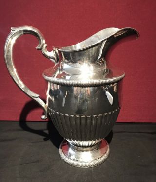 Vintage 925 Sterling Silver Water Pitcher By Fisher