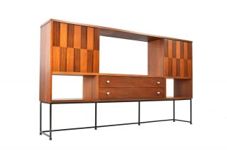 Mid - Century Wall Unit/room Divider By Stanley Distinctive